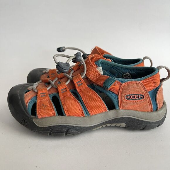 Keen Whisper Sandals Size 2 Orange Toggle Vibram Hiking Camping Outdoors Water - Picture 4 of 11
